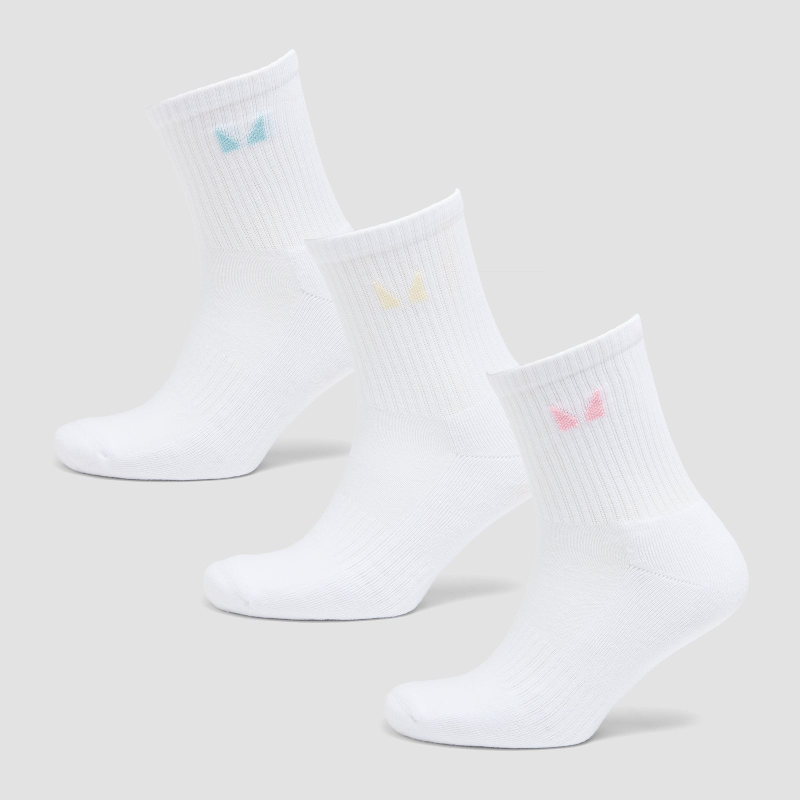 Unisex Crew Sokken - Cosmo Roze/Hemelsblauw/Kokosnoot / UK 6-8