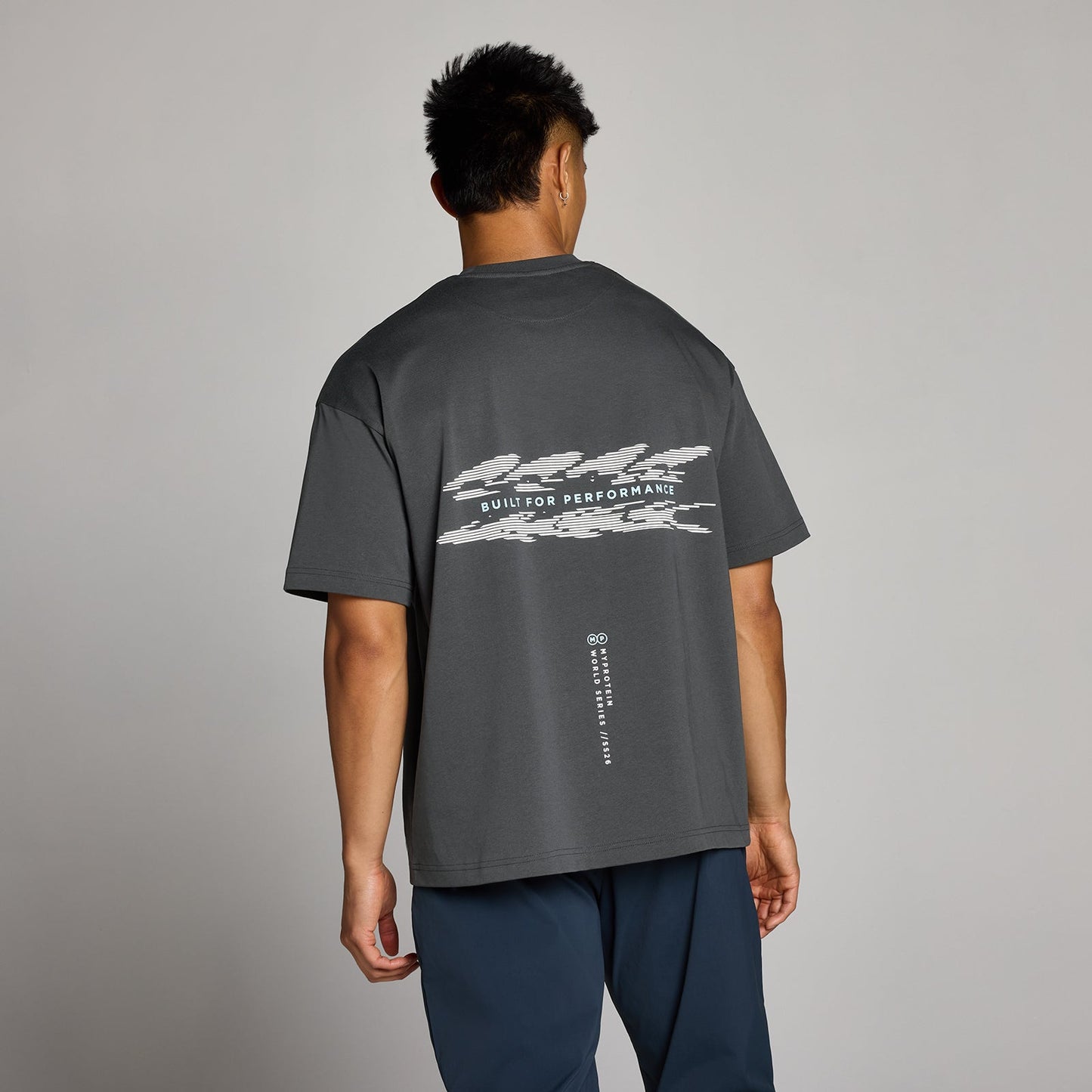 Men's Hybrid Built For Performance Graphic T-Shirt - Donkergrijs / 3XL