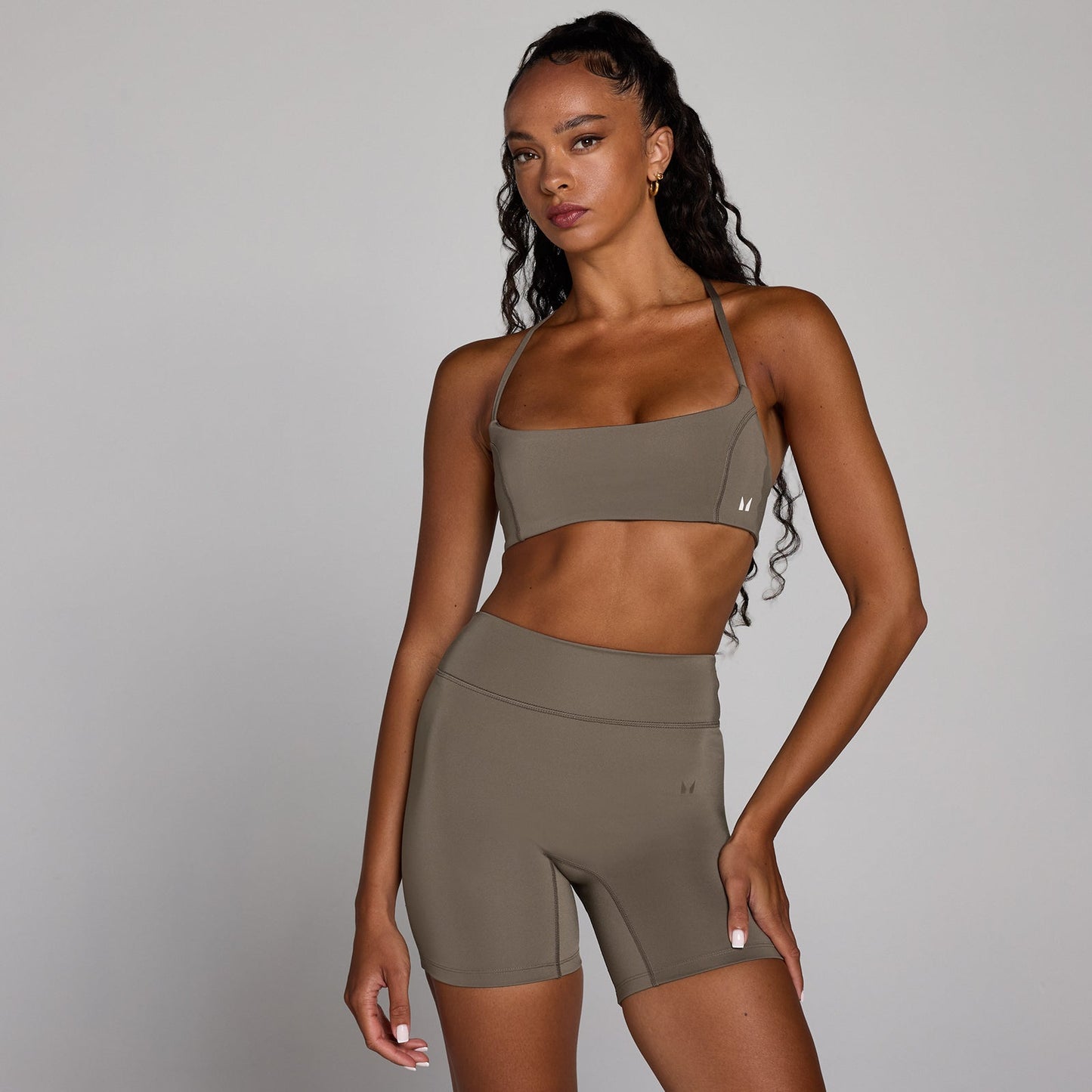 Women's Training Open Back Bra - Espresso / XXL