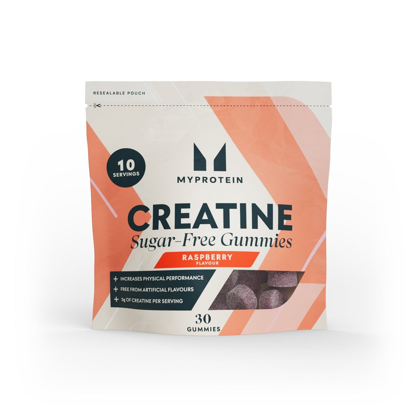 Creatine Gummies - Raspberry (Sugar-Free) / 30 gummies / 10 porties