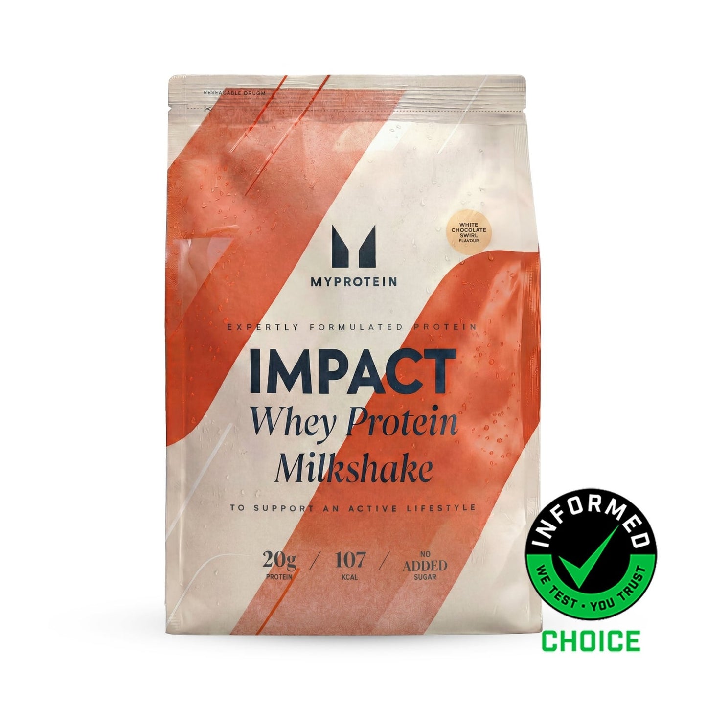 Impact Whey Protein Milkshake - White Chocolate Swirl / 870 g / 30 porties