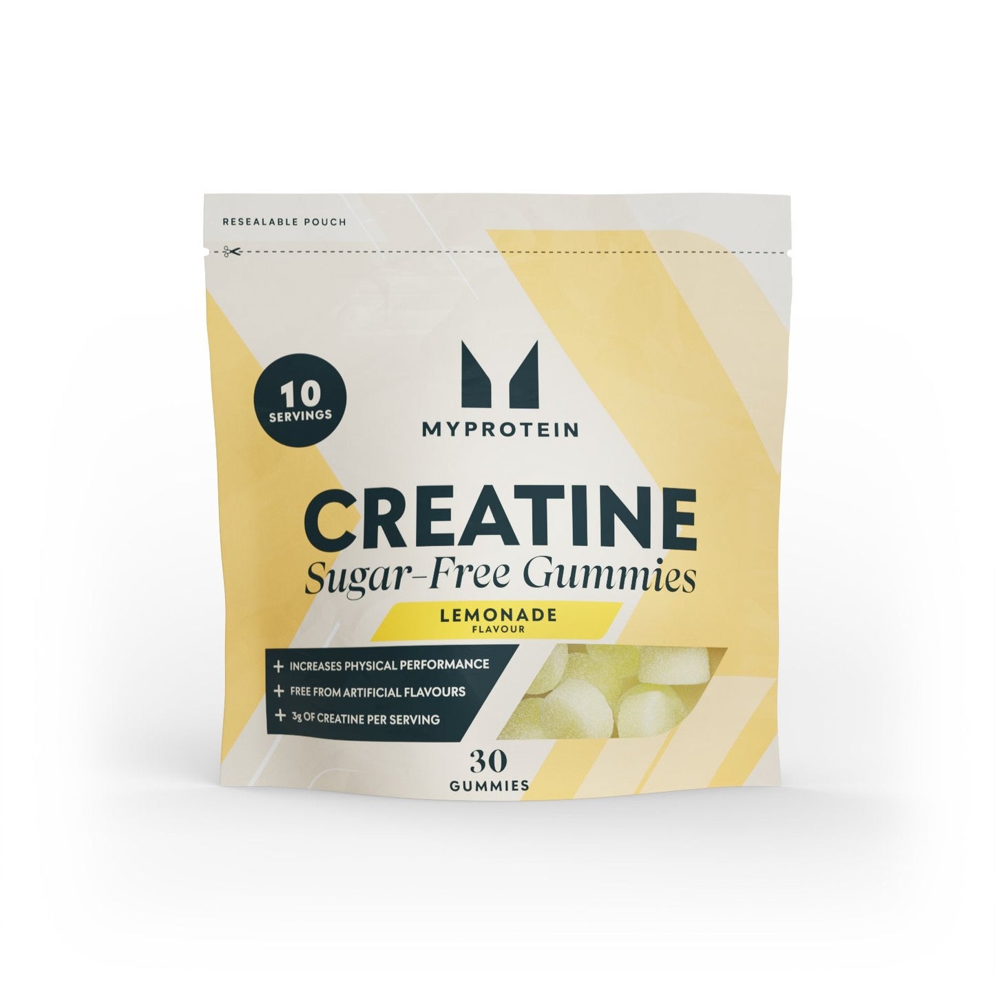 Suikervrije Creatine Gummies - Limonade / 30 gummies / 10 porties