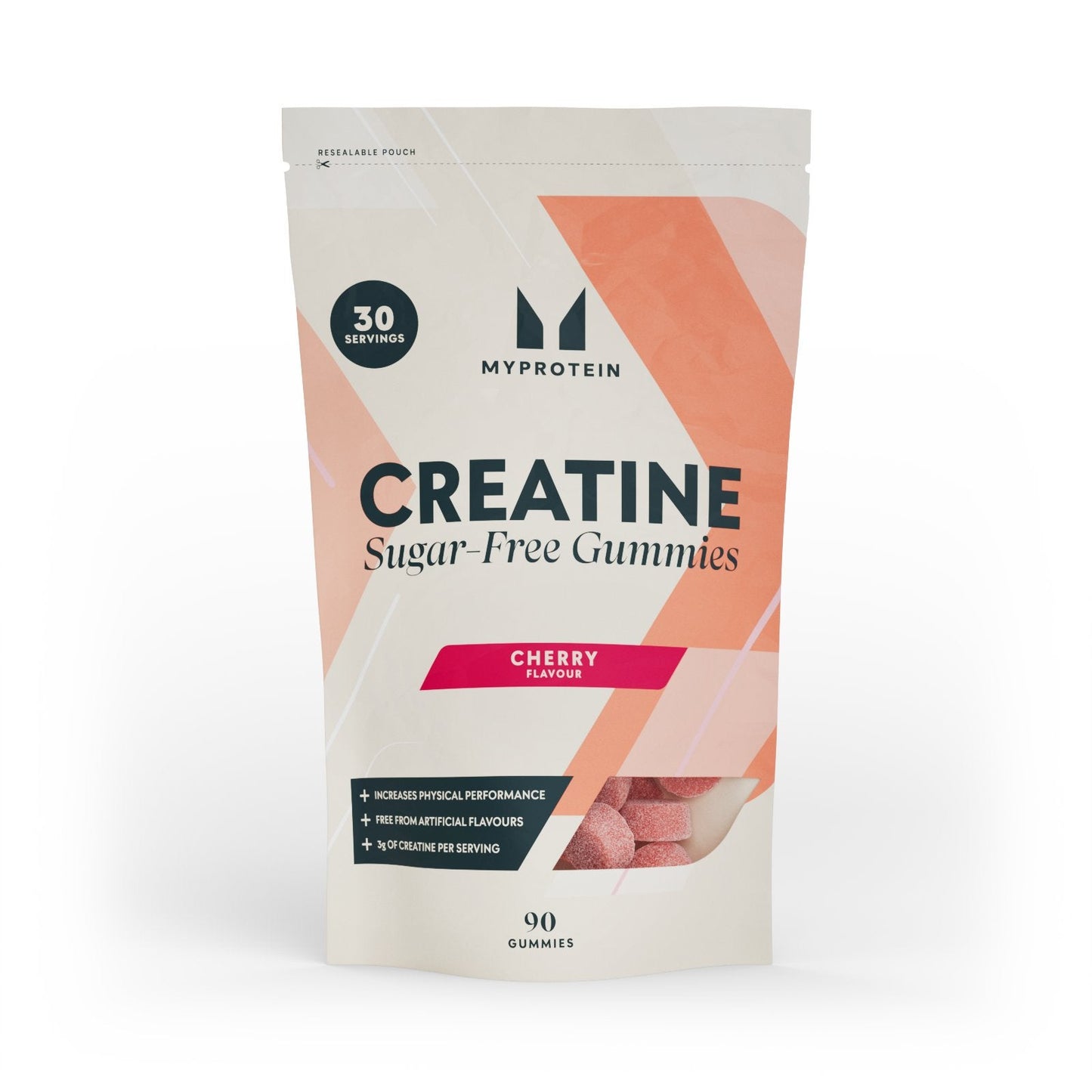 Suikervrije Creatine Gummies - Kersen / 90 gummies / 30 porties