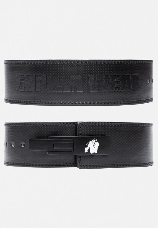 Gorilla Wear Halterriem - 4 Inch Carbon Leren Lever Belt