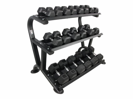 Lifemaxx Hexagon 3-laags Dumbbell Rek