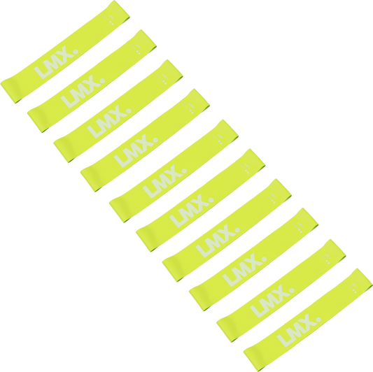 Lifemaxx LMX Mini Weerstandsband - Extra licht - Geel - 10 stuks