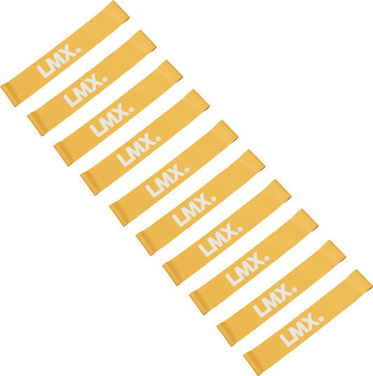 Lifemaxx LMX Mini Weerstandsband - Medium - Oranje - 10 stuks
