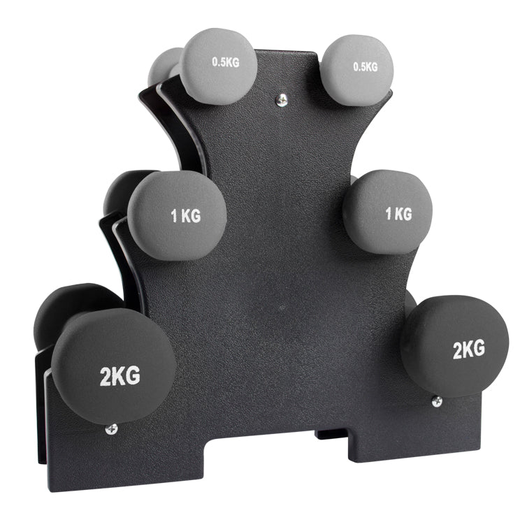 VirtuFit Neopreen Dumbbellset - Halterset - Met Houder