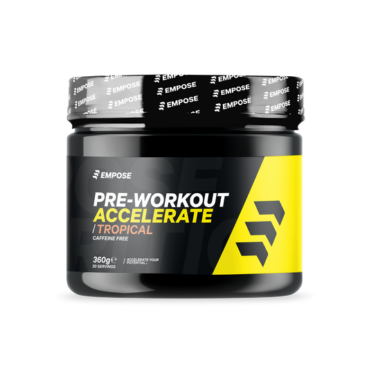 Empose Nutrition Pre-Workout Accelerate - Cafeïnevrij - 360 gr - Tropical