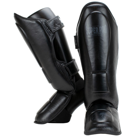 Super Pro Combat Gear Guardian Lederen Scheenbeschermers