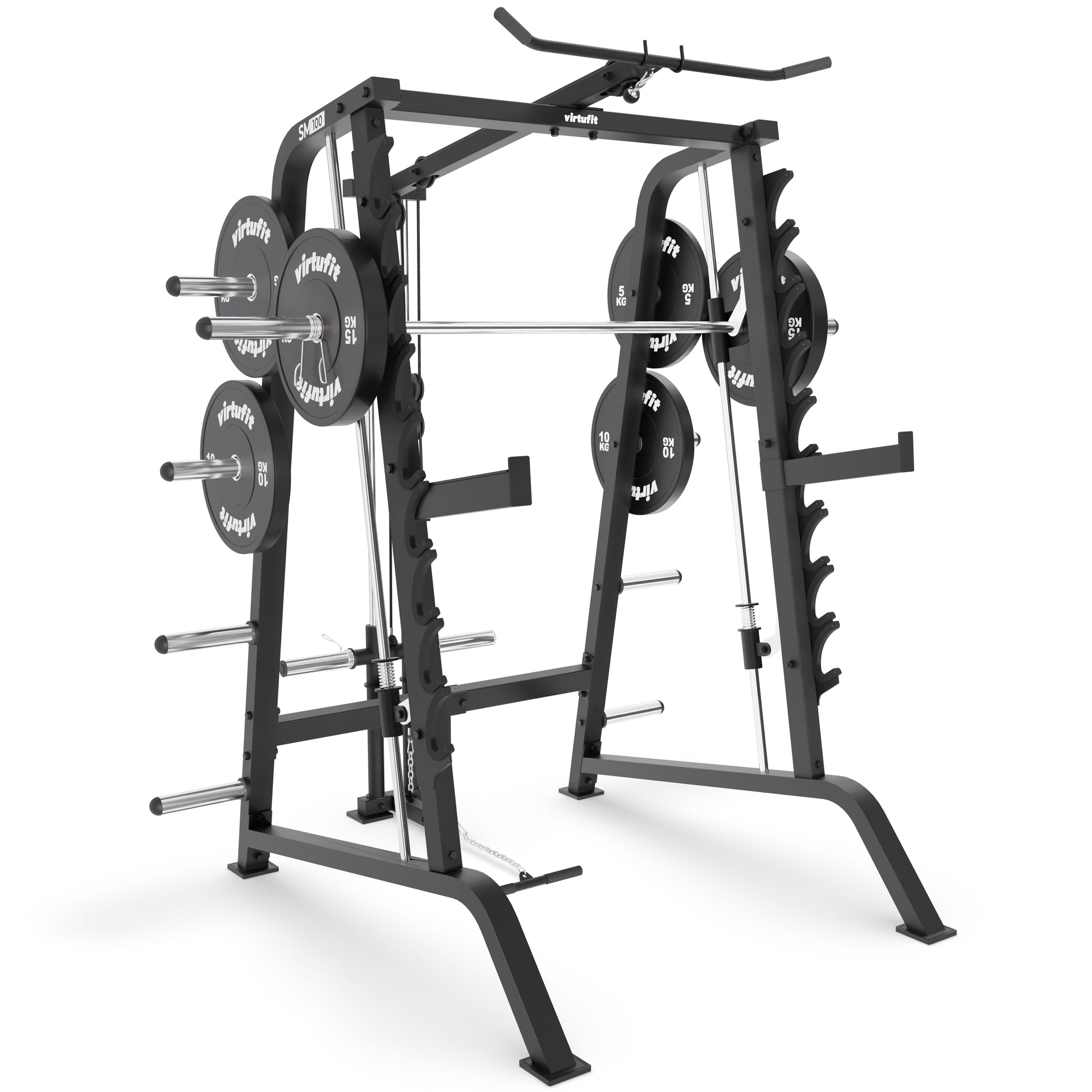 VirtuFit SM100 Smith Machine – Inclusief 60 kg Bumper Plates Set – Krachtstation