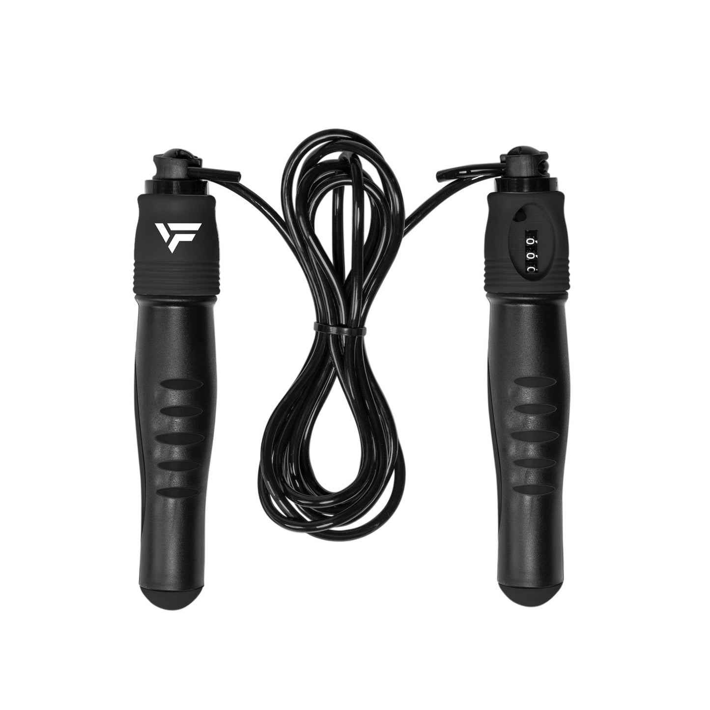 VirtuFit Verstelbaar Springtouw - Met teller - Zwart/Grijs