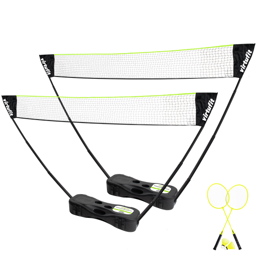VirtuFit 2-in-1 Portable Badminton- en Tennisset - Inclusief koffer en rackets