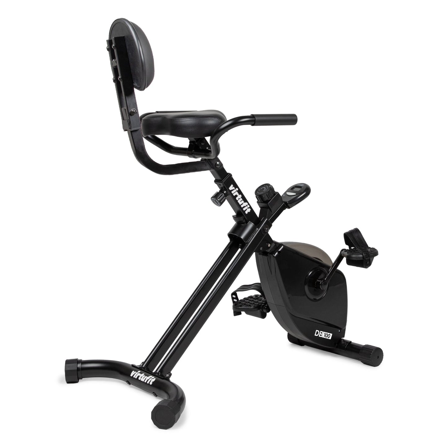 VirtuFit DB100 Opvouwbare Deskbike met Rugleuning - Bureaufiets met Computer