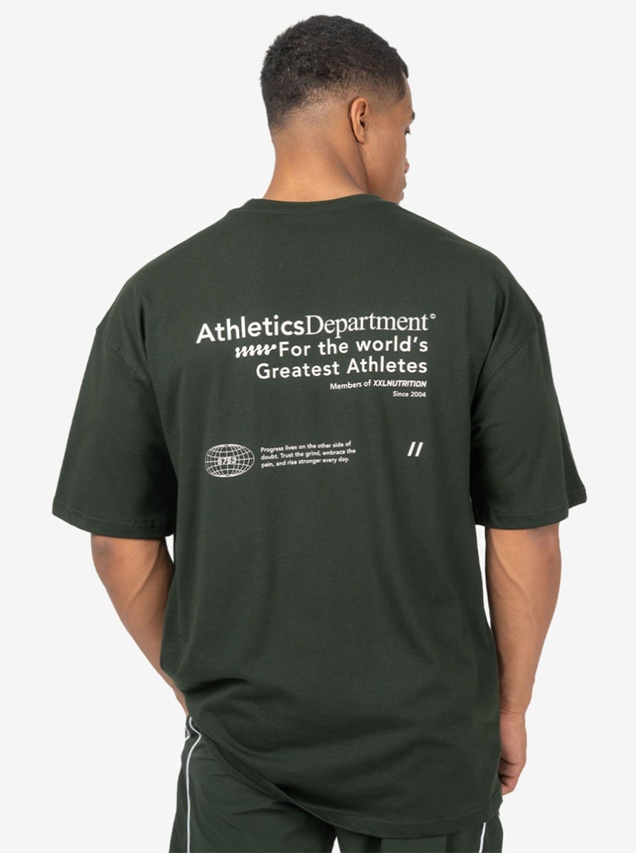Athletics Department T-Shirt - Zwart - Groen / L