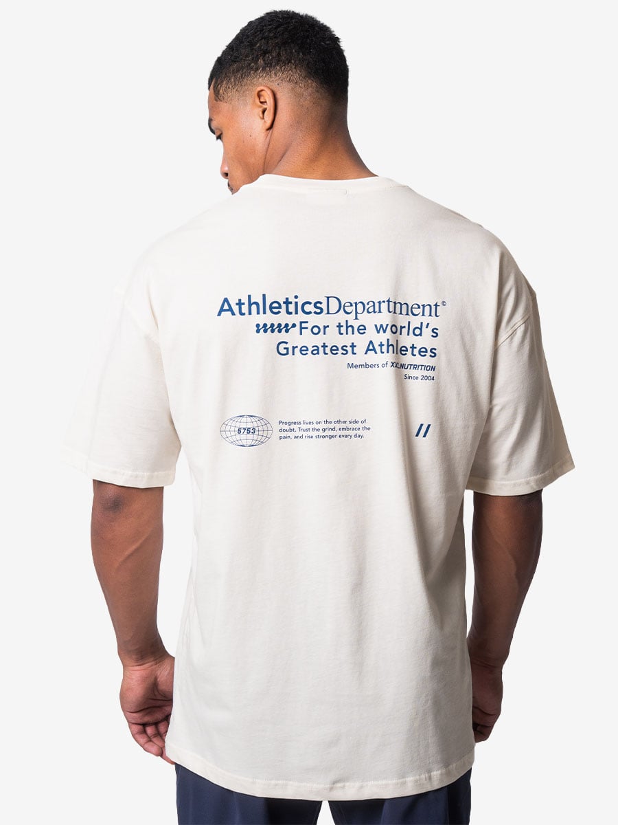 Athletics Department T-Shirt - Zwart - Crème / L