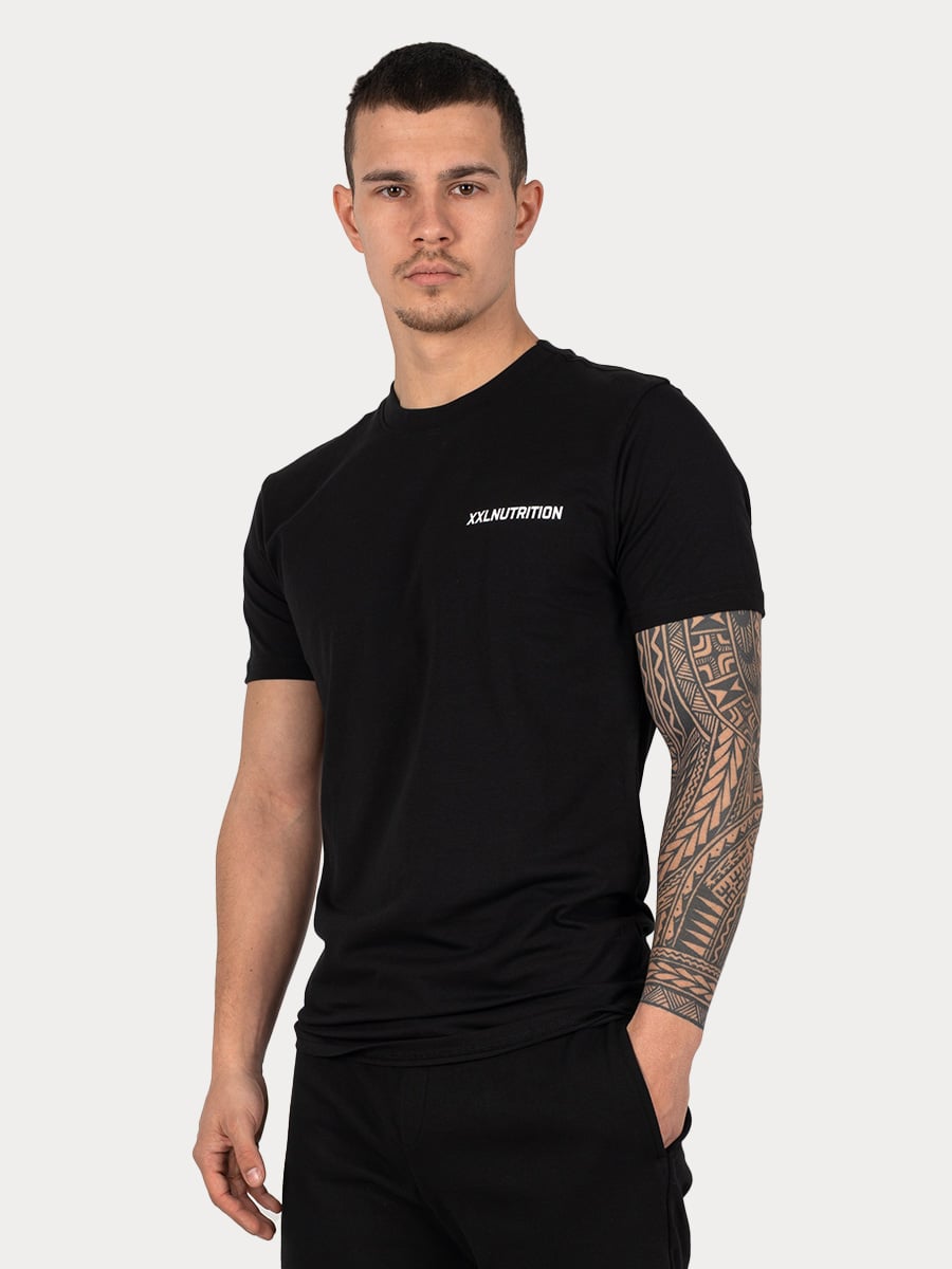 Essential Fitted T-Shirt - Black - Zwart / XL