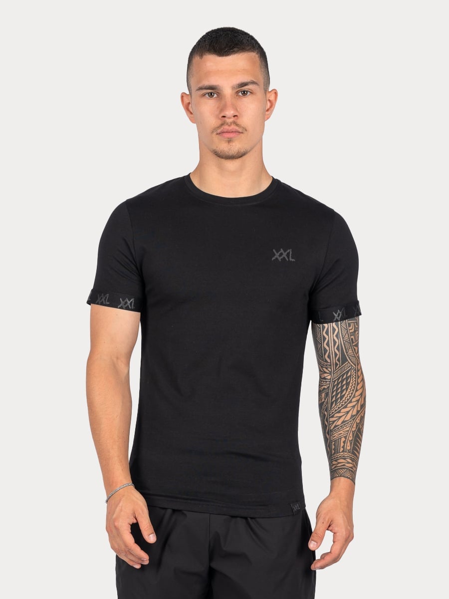 Iconic T-Shirt - White - Zwart / XL
