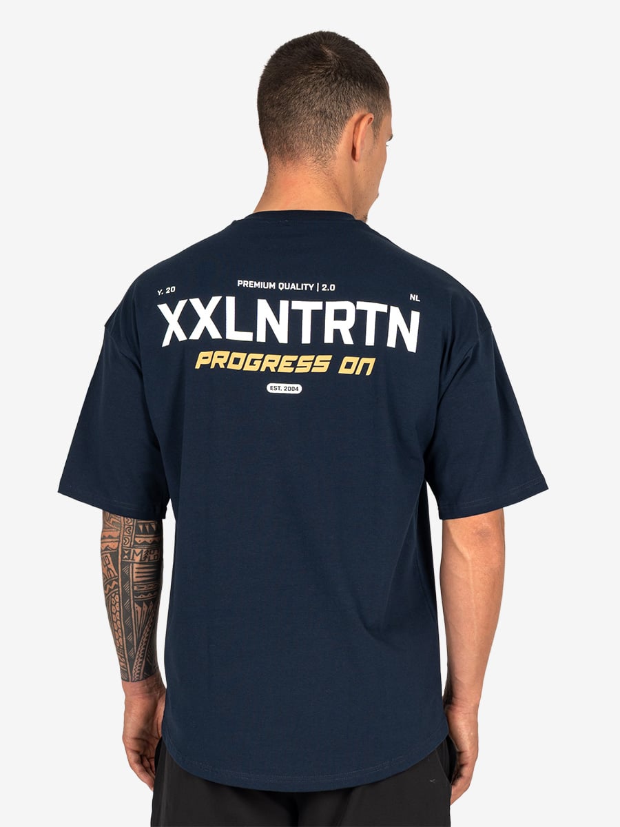 Progress On T-Shirt - Black - Navy / S