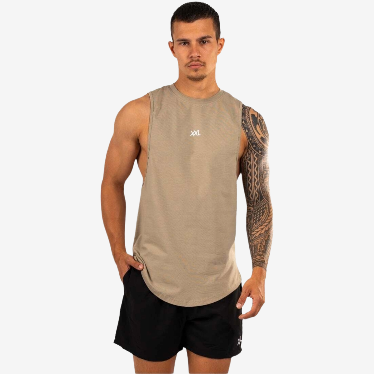 Qualifier Tank Top - Green Taupe Groen - Groen