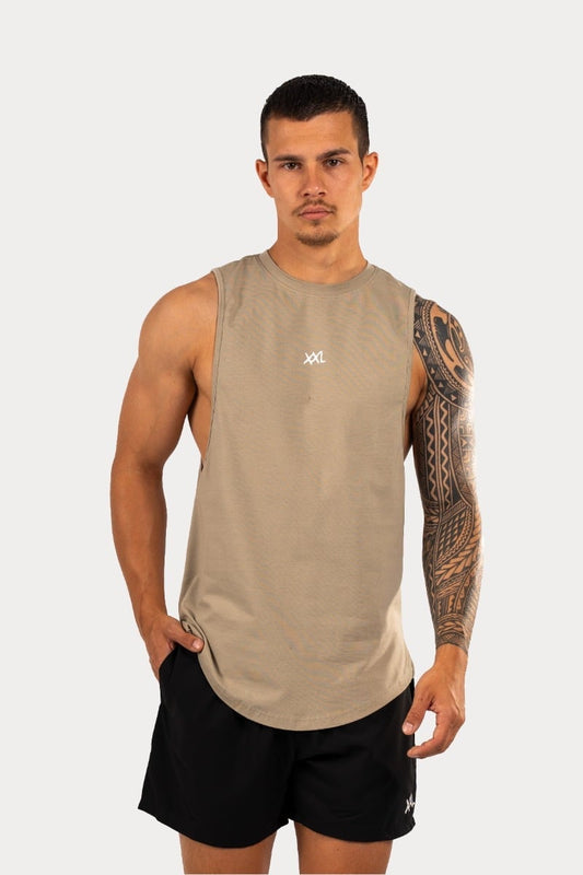 Qualifier Tank Top - Green Taupe Groen - Groen / L