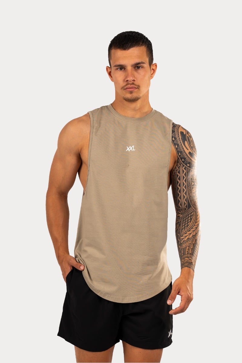 Qualifier Tank Top - Green Taupe Groen - Groen / S