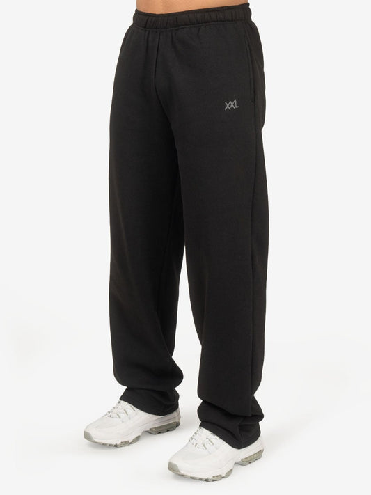 Straight Leg Joggers - Zwart - Zwart / L