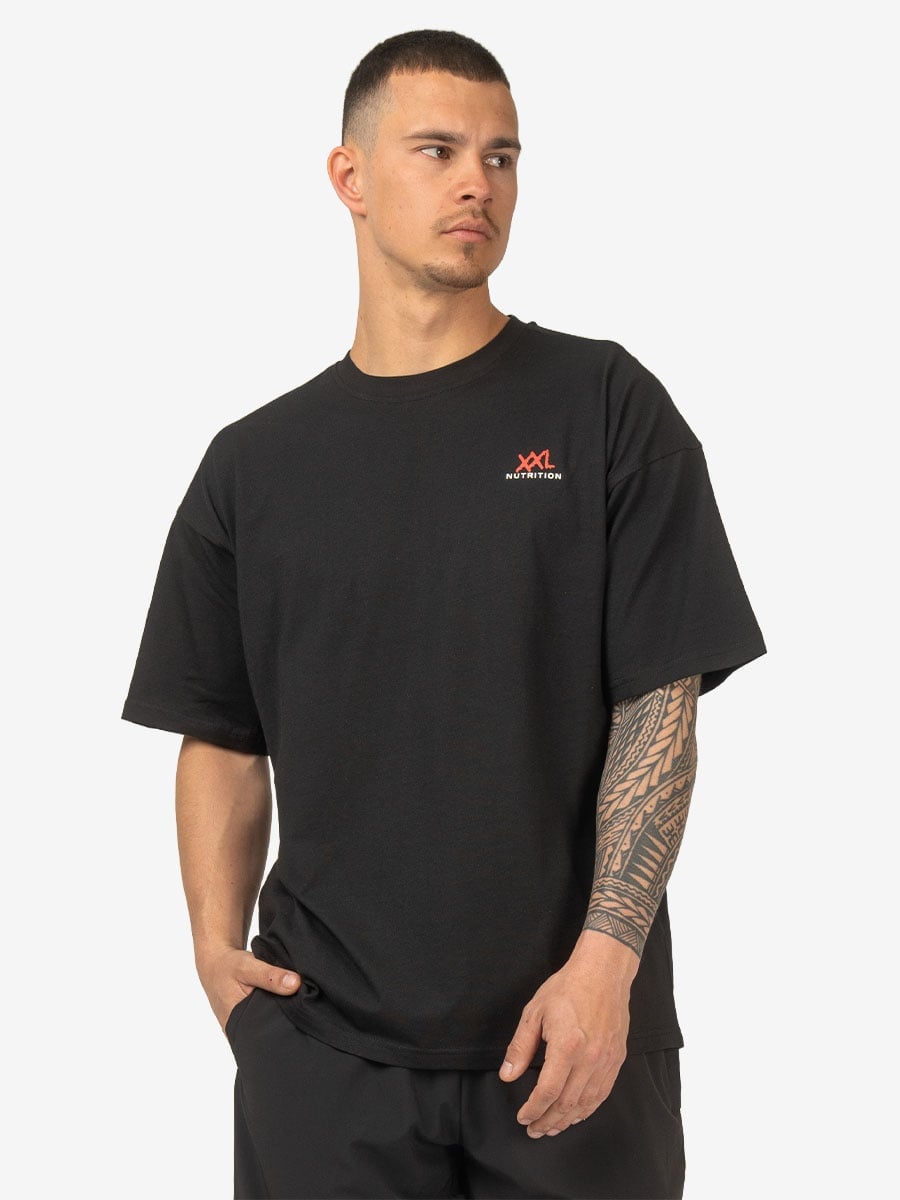 XXLNUTRITION Oversized T - Zwart - Zwart / M