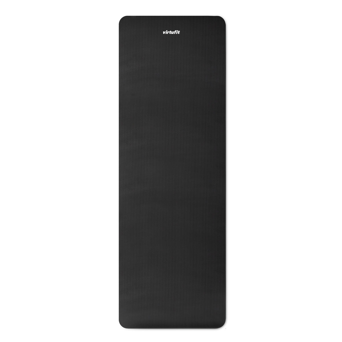 VirtuFit NBR Fitnessmat - 180 x 60 x 1,5 cm - Zwart - met Draagkoord - Gratis Trainingsvideo's