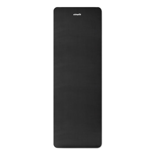 VirtuFit NBR Fitnessmat - 180 x 60 x 1,5 cm - Zwart - met Draagkoord - Gratis Trainingsvideo's