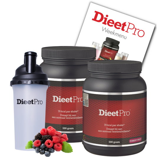 DieetPro 2 Potten + Gratis Shaker - Forest Fruit