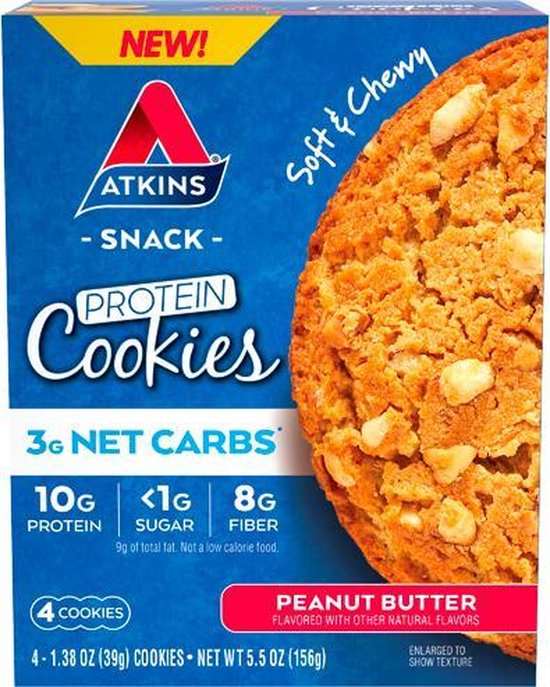 Atkins Protein Cookies Peanut Butter 4x39 gram