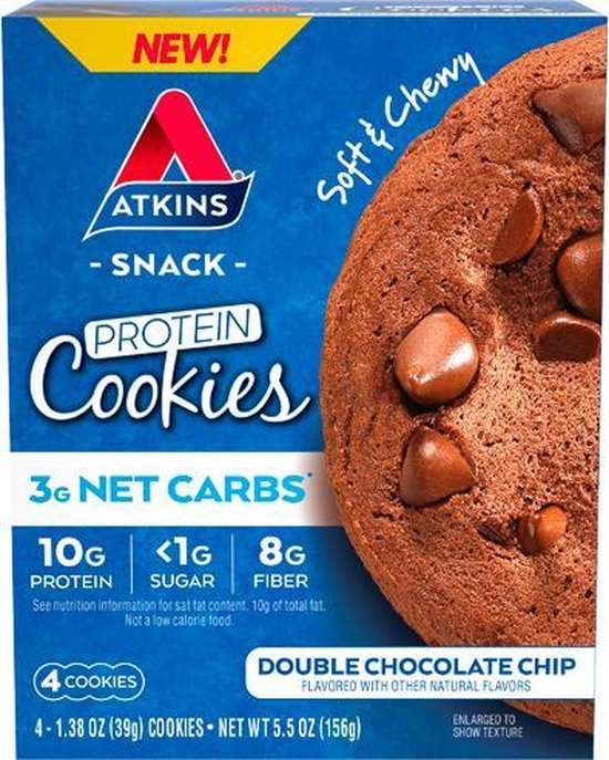 Atkins Protein Cookies Double Chocolate Chip 4x39 gram