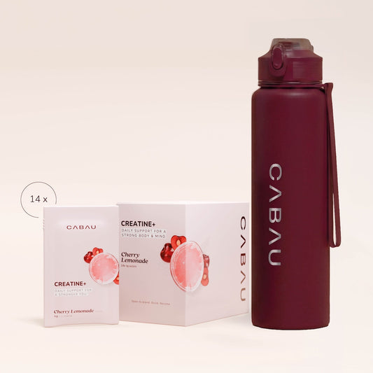 Creatine+ + Stainless Steel Bottle Bundle - Kiwi Guava - Pink