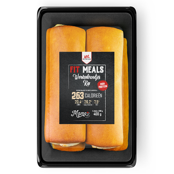 Fit Meals Worstenbroodjes Kip