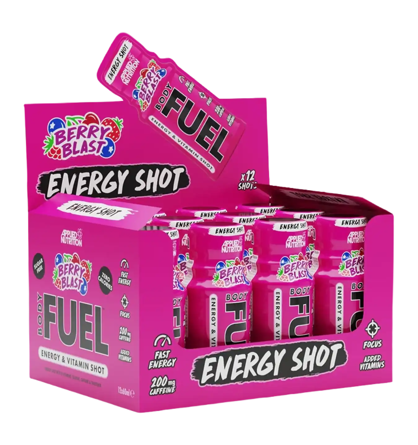 Body Fuel Energy Shot - 12x 60 ml / Berry Blast