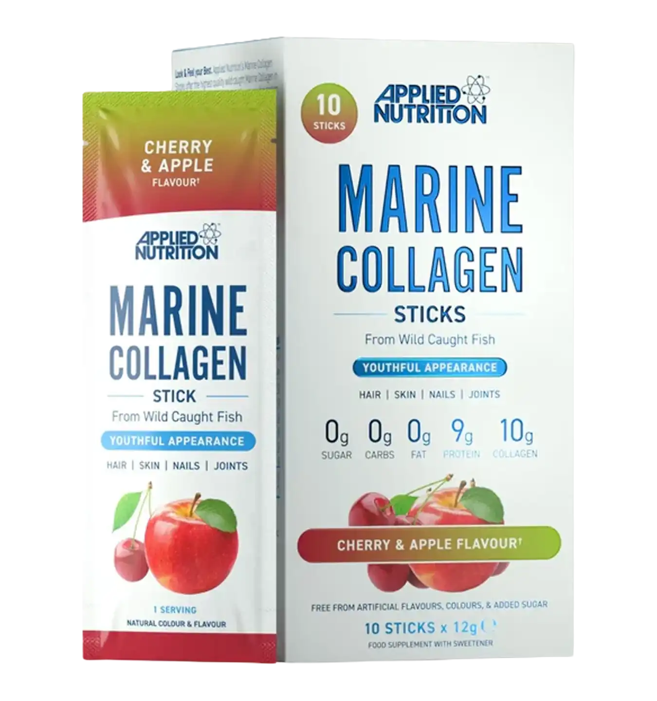 Marine Collagen Sticks - 10x 12g / Cherry & Apple