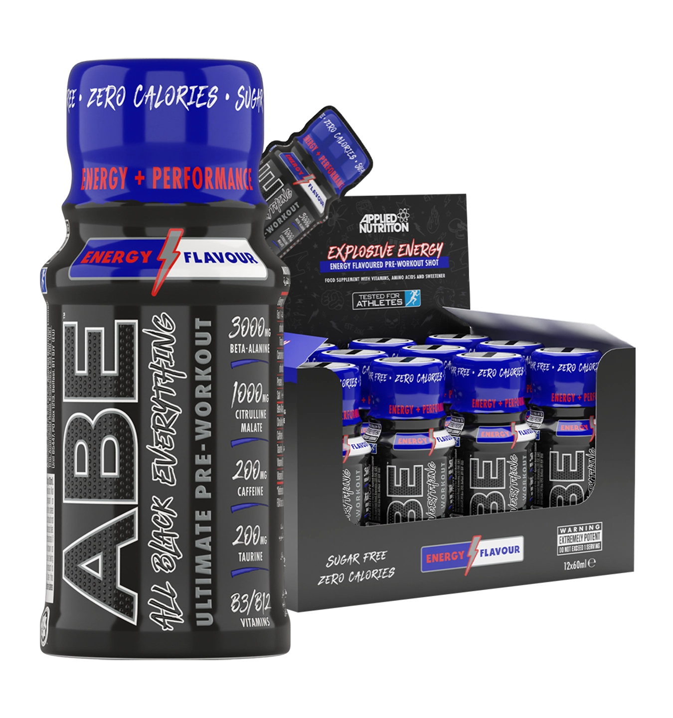 A.B.E. Pre-Workout Shots - 12x 60 ml / Energy