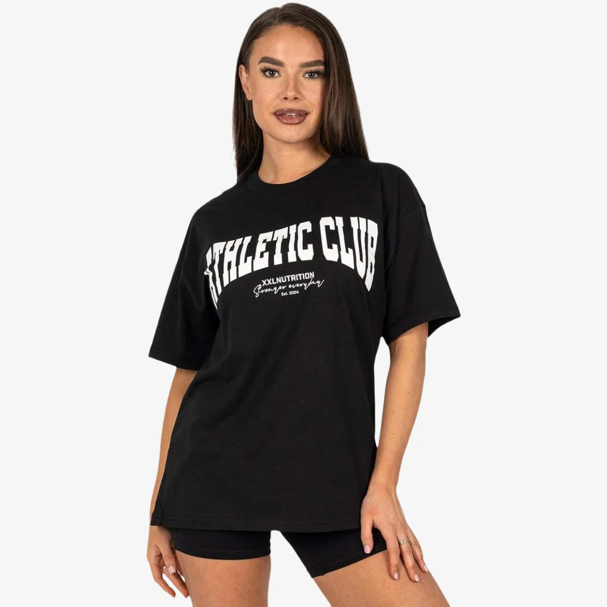 Athletic Oversized Tee - Black - Zwart