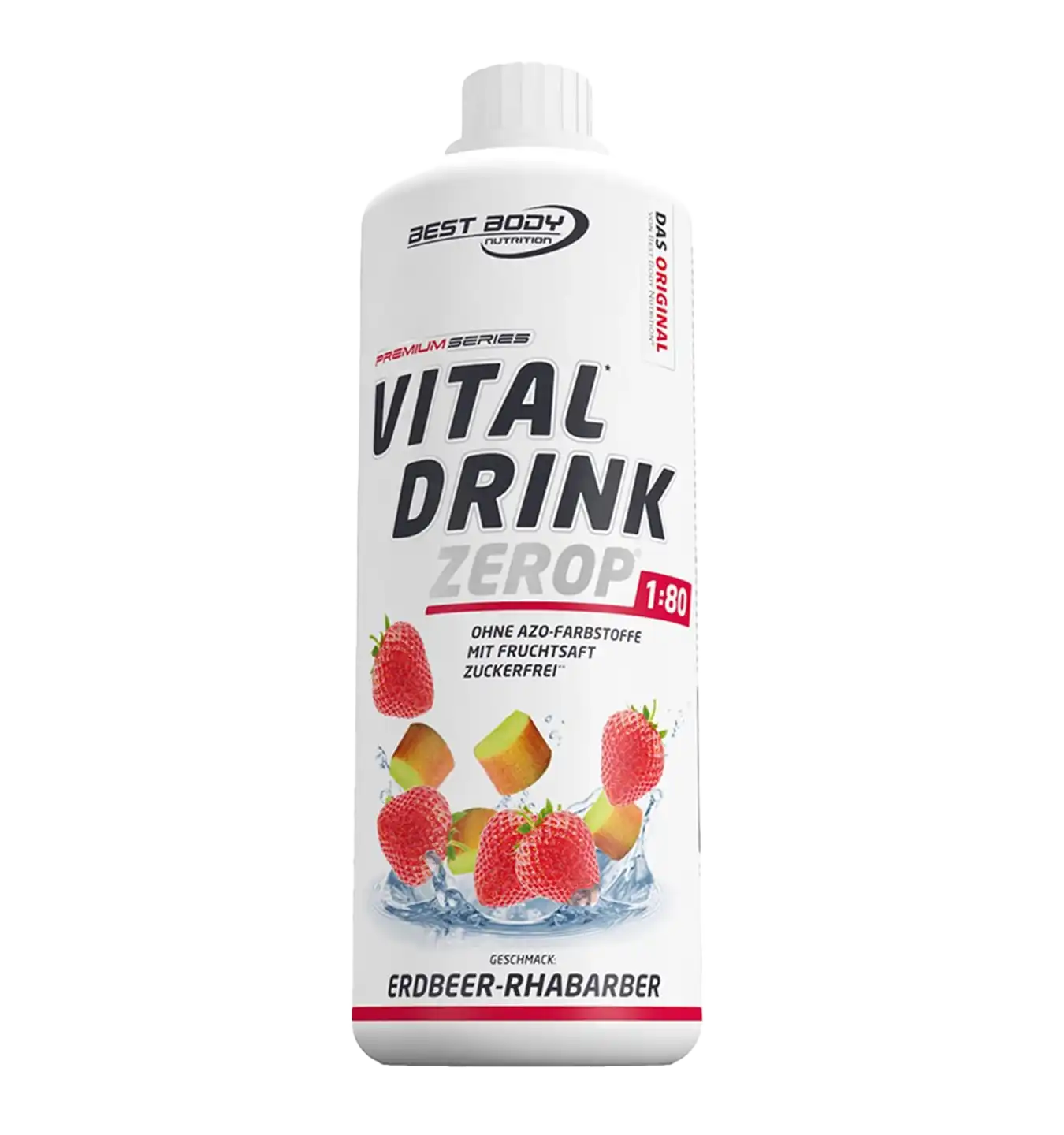 Low Carb Vital Drink - 1000 ml / Strawberry Rhubarb