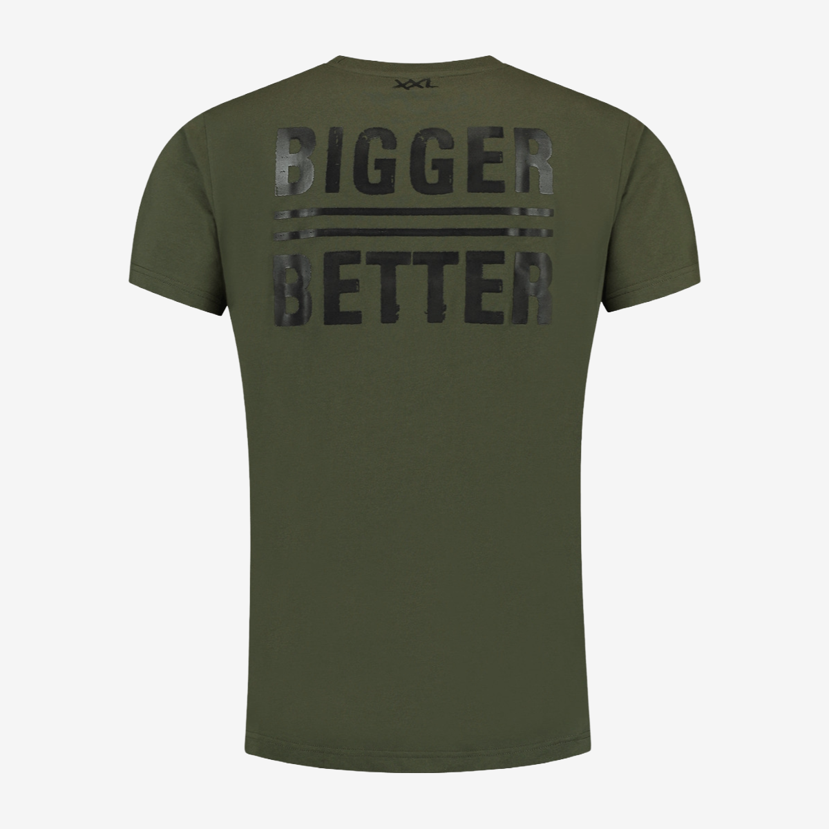 Bigger Is Better T-Shirt - Dark Green - Grijs