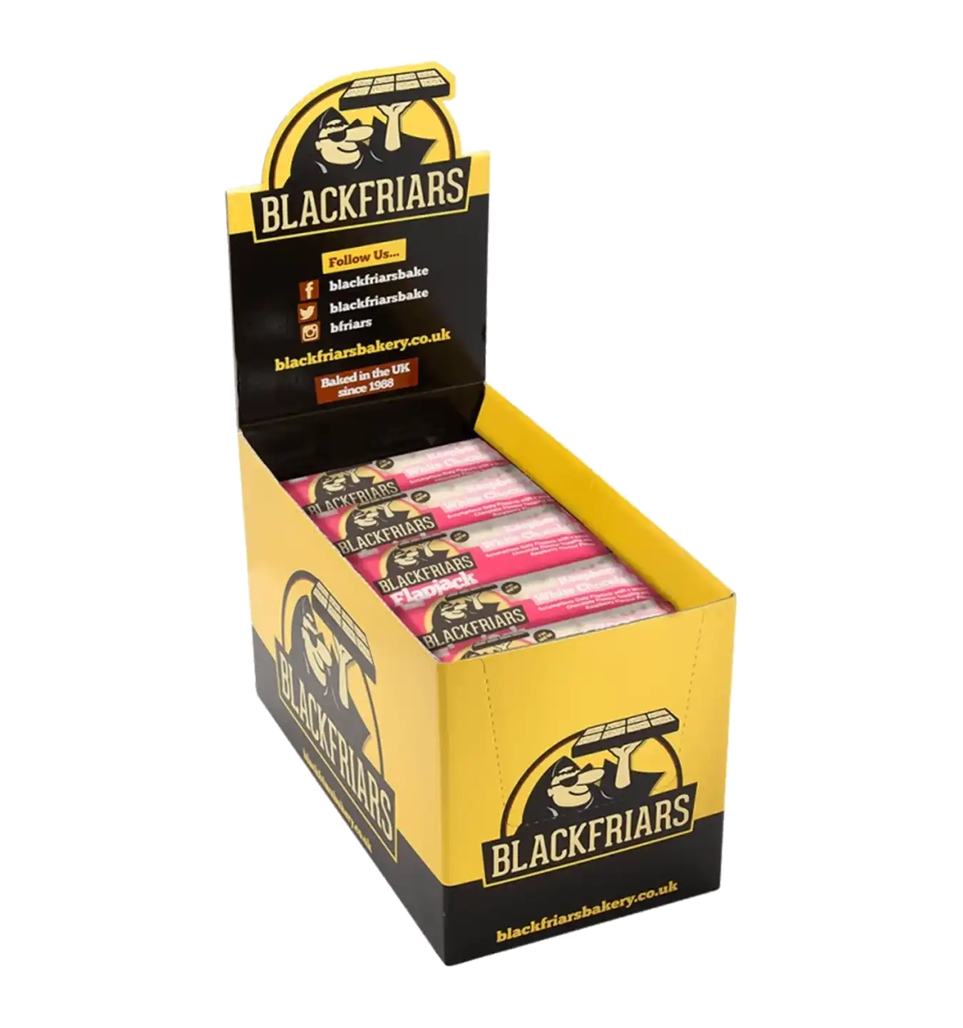 Flapjacks - 25x 90g / Raspberry White Choco