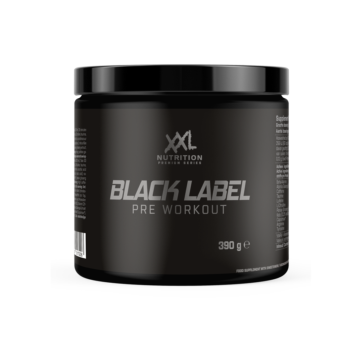 Black Label Pre-Workout Sinaasappel - Appel / Zwart