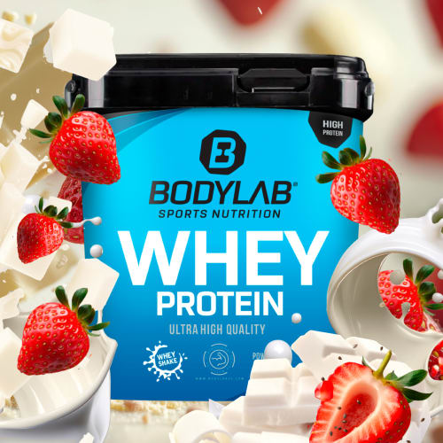 Whey Protein – Bodylab24 - Erdbeer mit weißen Chocolade Chunks / 2 kg