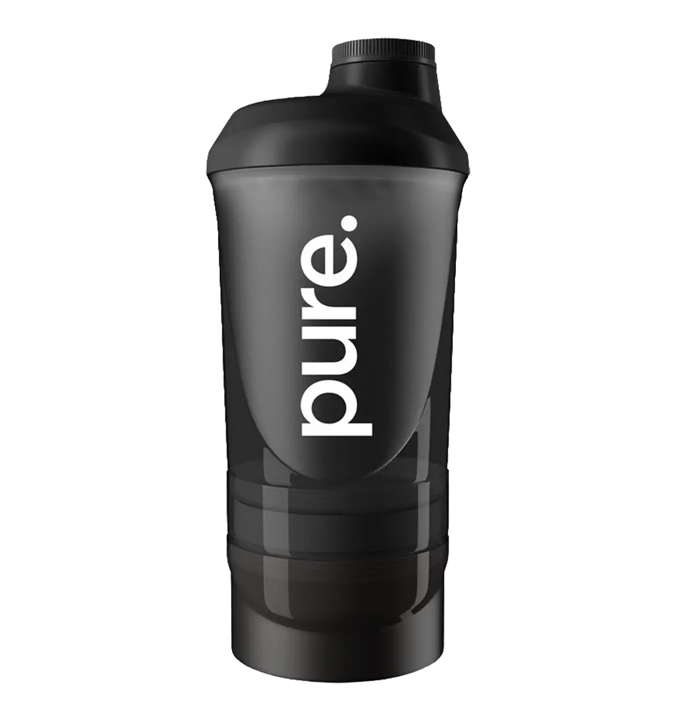Shakebeker Double Smart Smoke Black - 600+350ml - Smoke Zwart