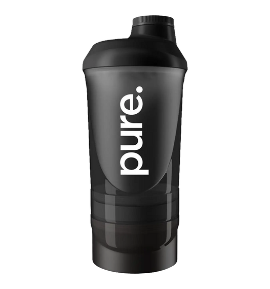 Shakebeker Double Smart Smoke Black - 600+350ml - Smoke Zwart