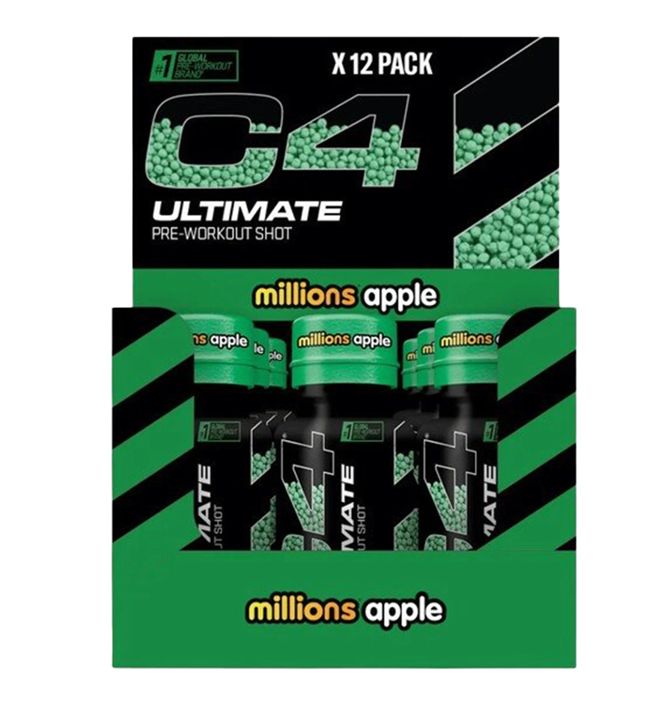C4 Ultimate Pre-Workout Shot - 12x 60 ml / Millions Apple