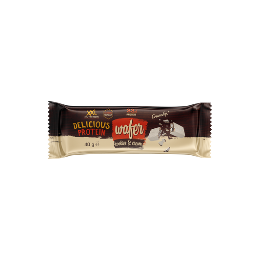 Delicious Protein Wafer Cookies & Cream - Cookies & Cream / 40 g / 1 reep / Crème