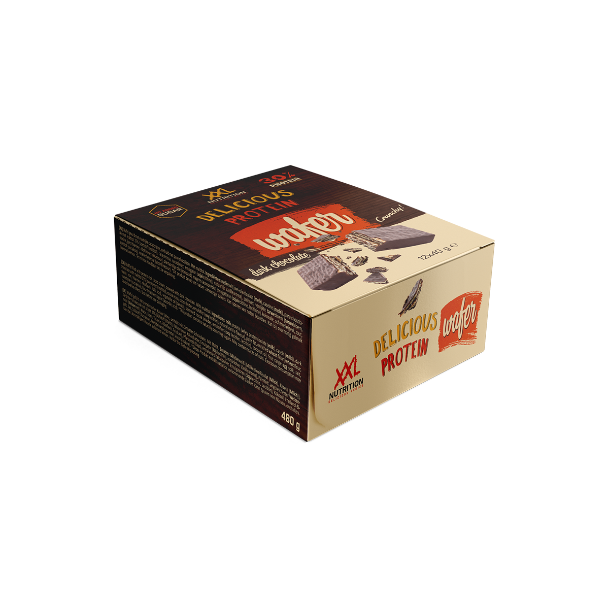 Delicious Protein Wafer Cookies & Cream - Chocolade / Niet gespecificeerd / 12-pack