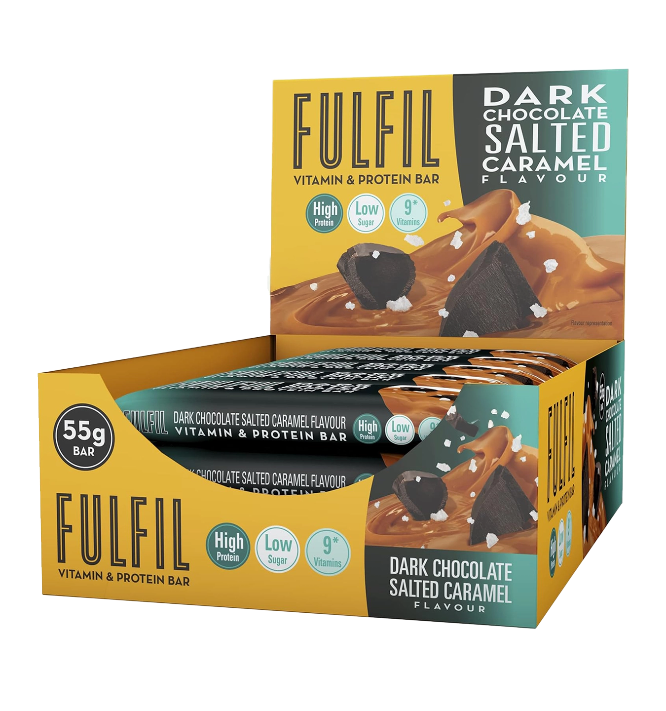 Fulfill Vitamin & Protein Bars - 15 repen / Dark Salted Caramel